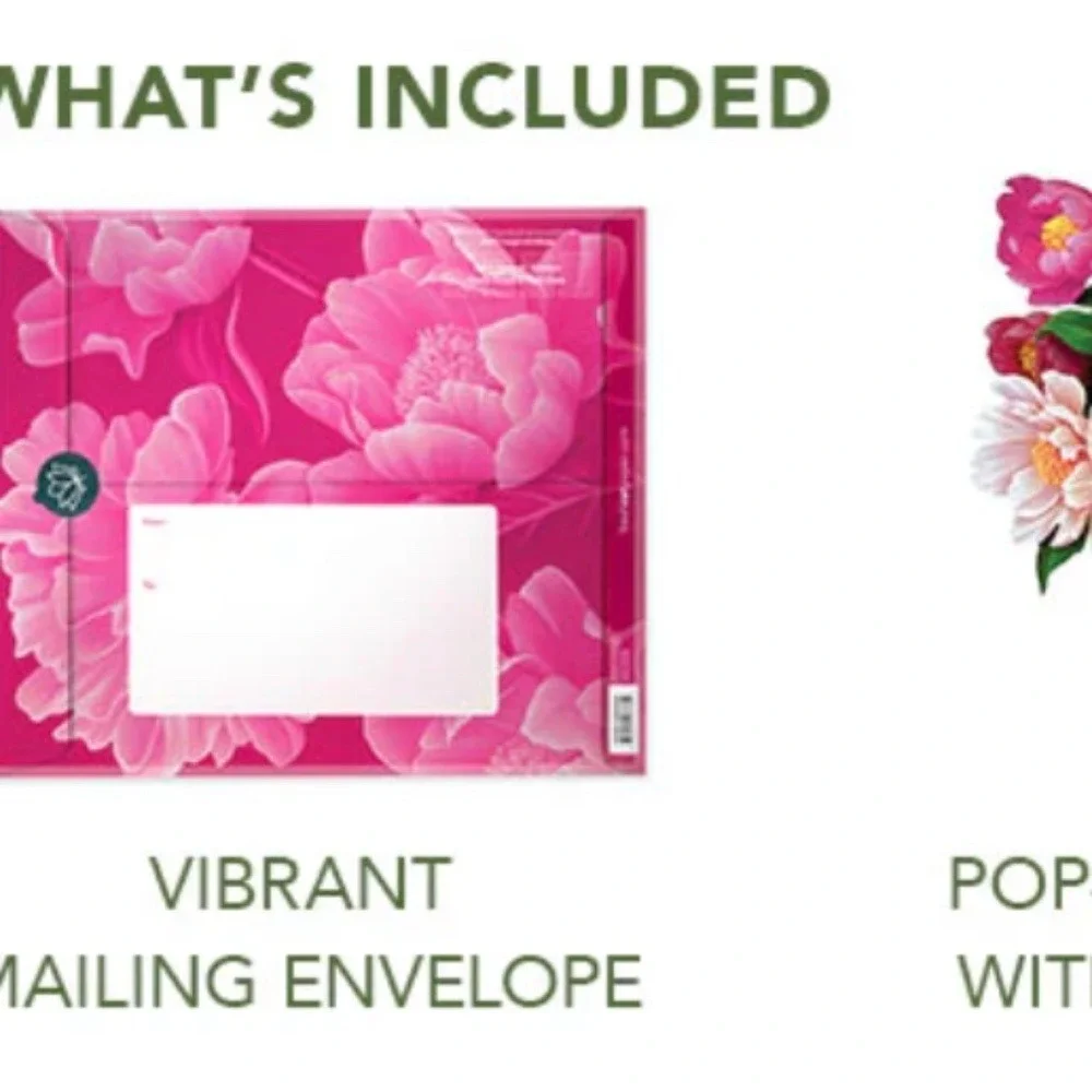 New Peony Floral 3D Pop Up Bouquet